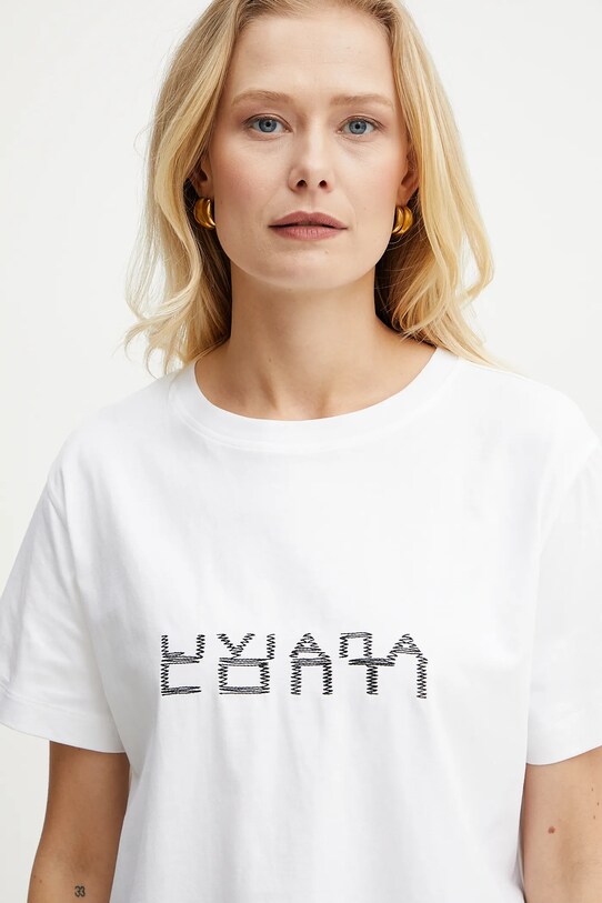 Liviana Conti tricou din bumbac alb L5SW76