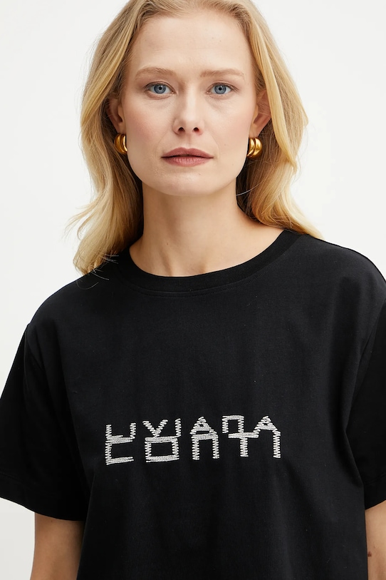 Бавовняна футболка Liviana Conti чорний L5SW76