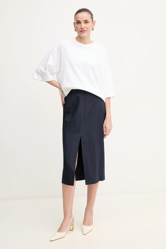 Liviana Conti tricou din bumbac L5SW70 alb ZS25