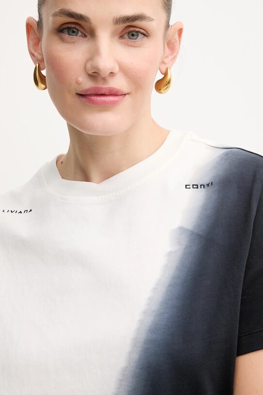 Bavlnené tričko Liviana Conti biela L5SW77