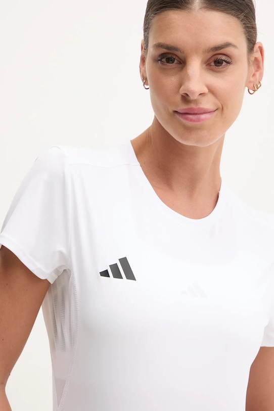 adidas Performance t-shirt do biegania Adizero biały IN1173