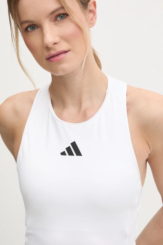 adidas Performance top treningowy 3 Stripes beżowy JG6183