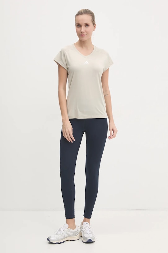 Μπλουζάκι προπόνησης adidas Performance Aeroready JC9563 μπεζ SS25