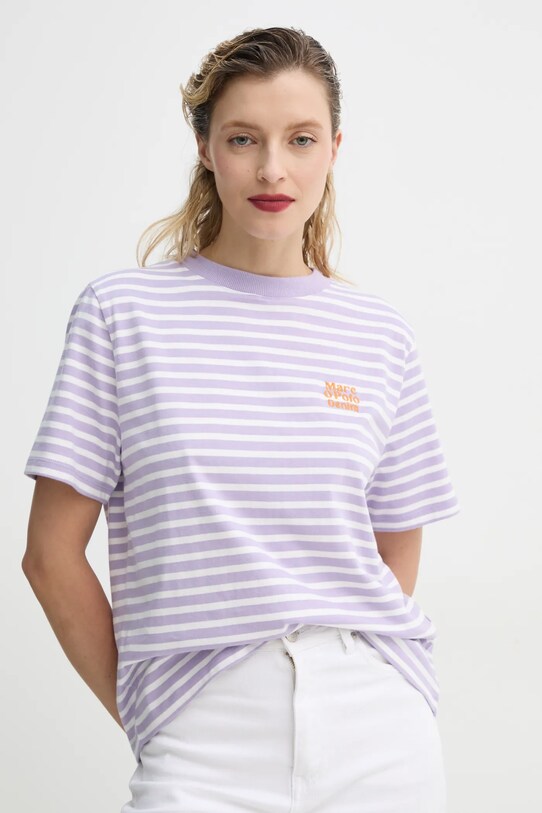 Marc O'Polo tricou din bumbac curele violet 5000005953