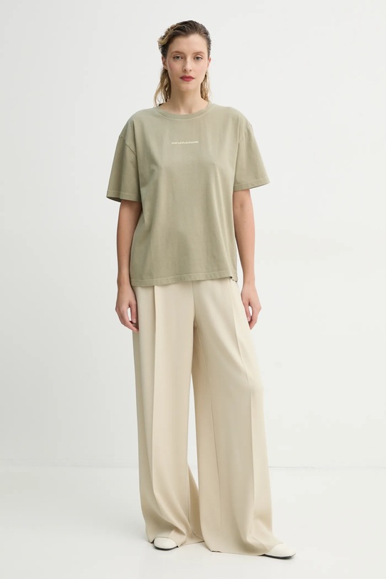 Bavlnené tričko Marc O'Polo 5000005950 zelená SS25