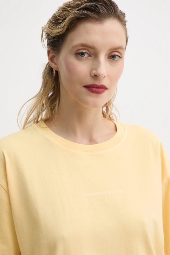 Marc O'Polo t-shirt bawełniany żółty 5000005950