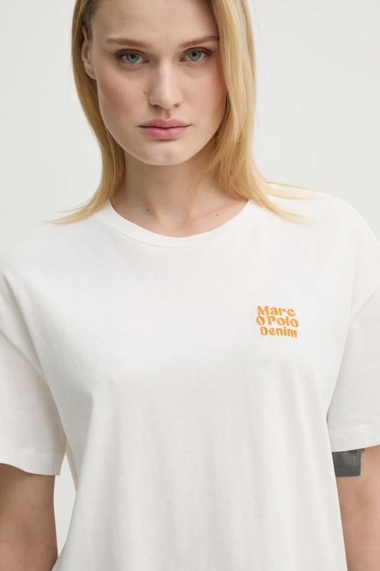 Bavlněné tričko Marc O'Polo bílá 5000005916
