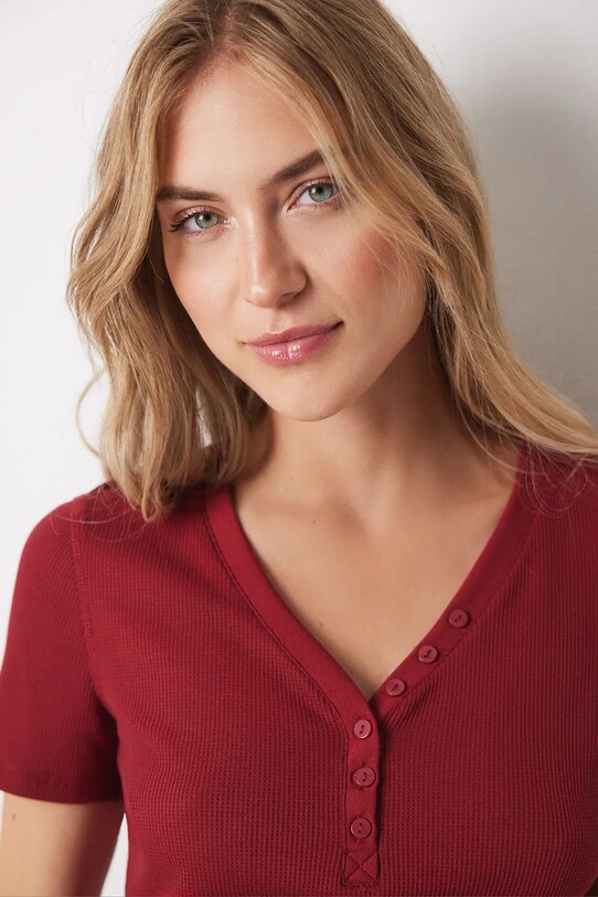 Пижамная футболка women'secret MIX AND MATCH LOVE ACTUALLY 3278435 красный SS25