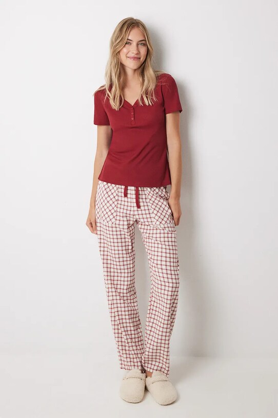 Pyžamové tričko women'secret MIX AND MATCH LOVE ACTUALLY červená 3278435