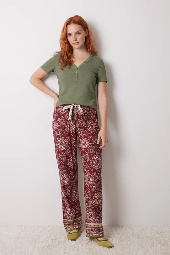 Pyžamové tričko women'secret MIX AND MATCH LOVE ACTUALLY zelená 3278432