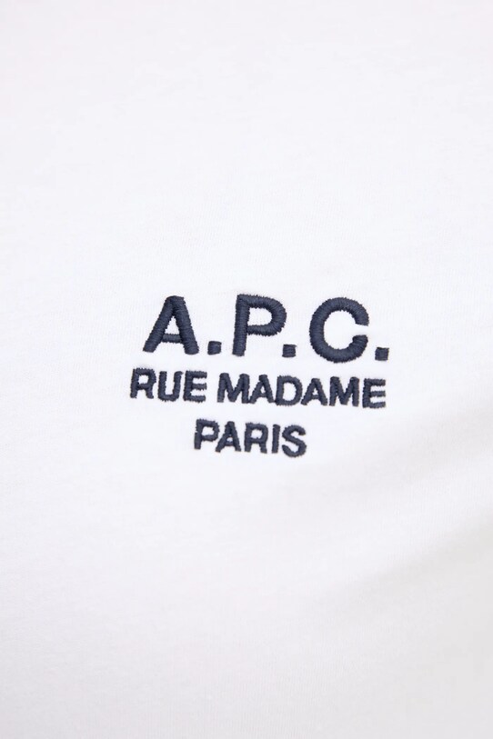 A.P.C. t-shirt in cotone t-shirt boxy rue madame GOTS COHBM.F26389 bianco