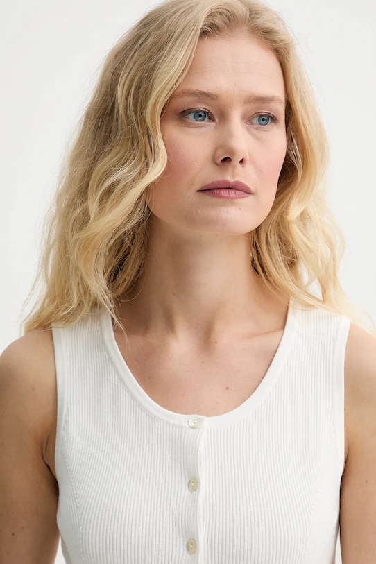 A.P.C. top debardeur ambre alb VIALM.F23410