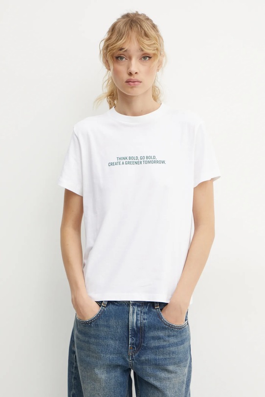 Marc O'Polo t-shirt z elastanem biały 500203551031