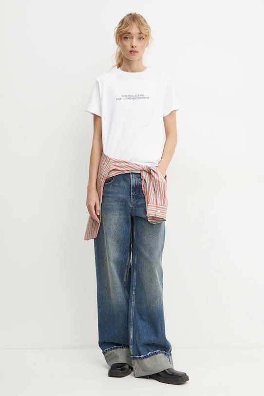 Marc O'Polo t-shirt 500203551031 biały SS25