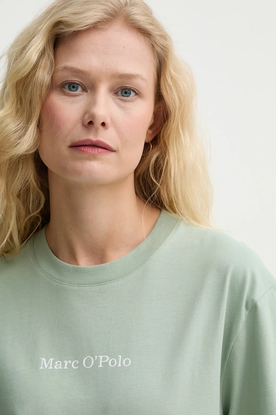 Bombažna kratka majica Marc O'Polo modra 502201251033