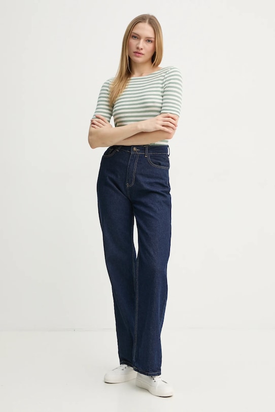 Хлопковая футболка Marc O'Polo 502219651333 зелёный SS25