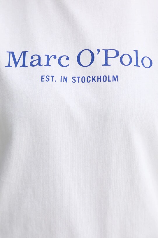 Bavlněné tričko Marc O'Polo 502229351055 bílá