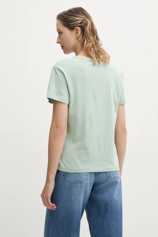 Одежда Хлопковая футболка Marc O'Polo 502229351055 зелёный