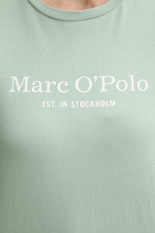 Хлопковая футболка Marc O'Polo 502229351055 зелёный
