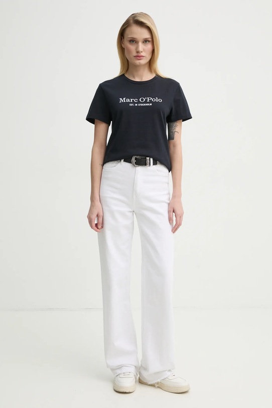 Bavlněné tričko Marc O'Polo 502229351055 námořnická modř SS25