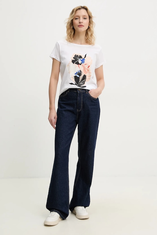 Marc O'Polo tricou din bumbac 503206751431 alb SS25