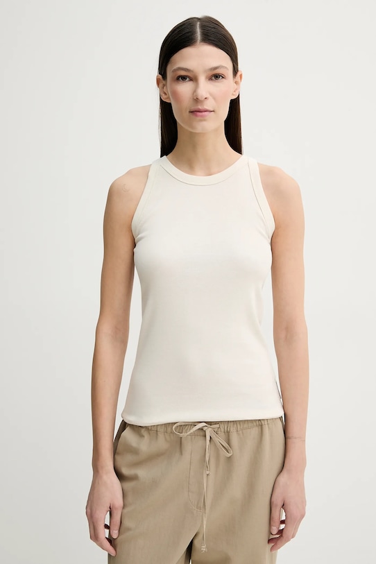 Marc O'Polo top din bumbac uni bej 503211250011