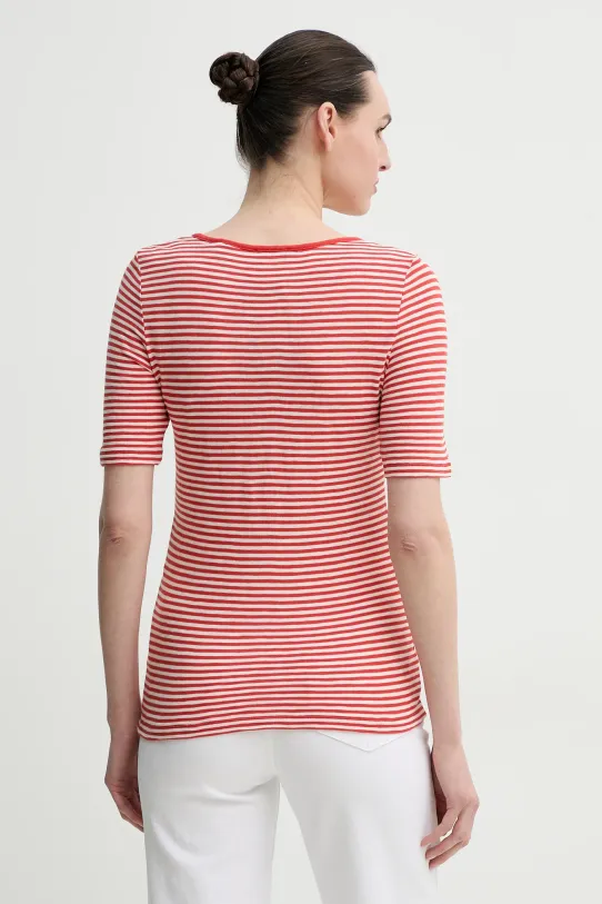 Marc O'Polo t-shirt bawełniany 503219651101 czerwony SS25