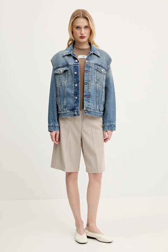 MM6 Maison Margiela tricou din bumbac S52GC0326 maro SS25