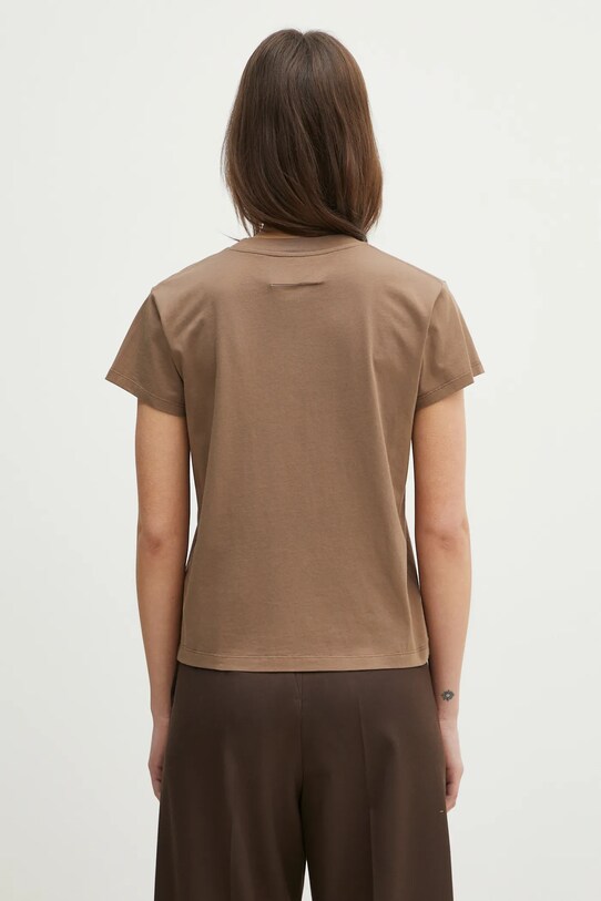 Odjeća Pamučna majica MM6 Maison Margiela S52GC0326 smeđa