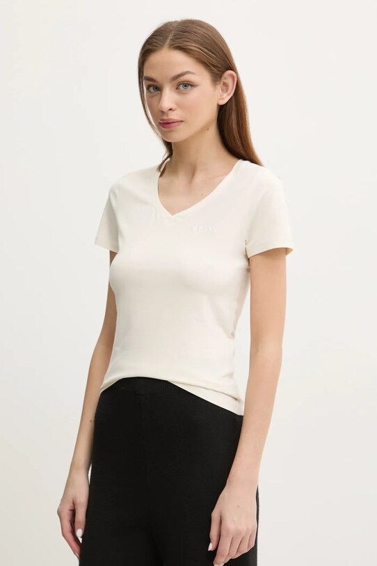 Футболка Guess NEW CARRIE slim бежевый O5RI02.KBBU1