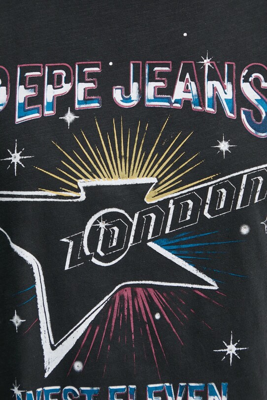 Pepe Jeans pamut póló LOUISE PL505991 fekete