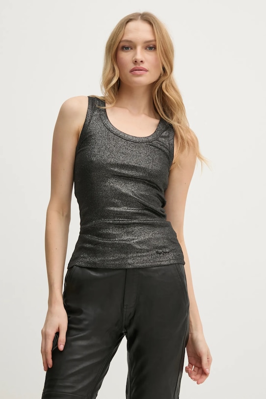 Top Pepe Jeans LACEY čierna PL505993