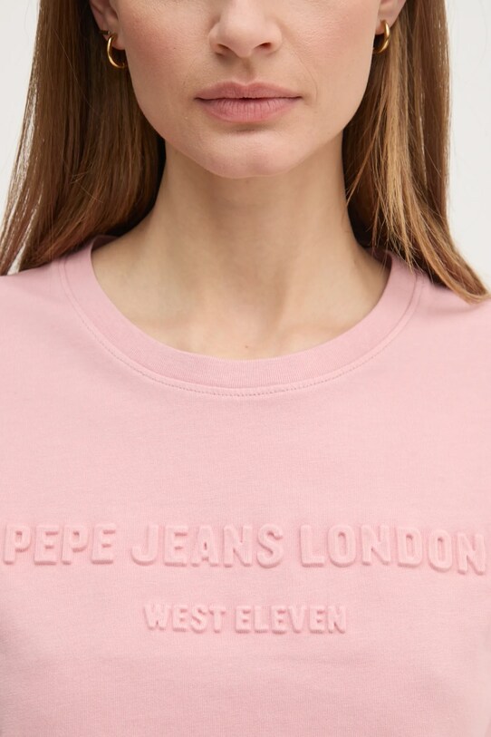 Bombažna kratka majica Pepe Jeans LORETTA PL505994 roza