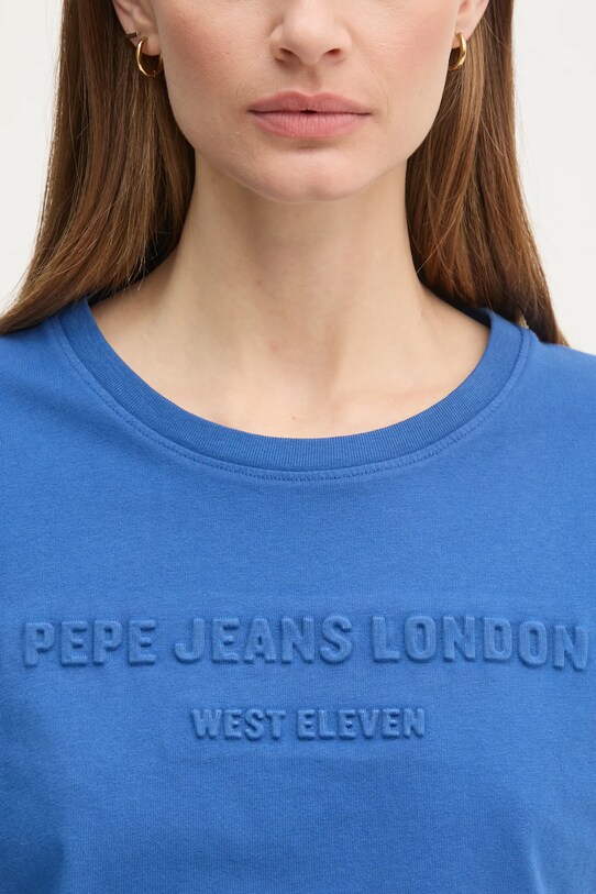 Бавовняна футболка Pepe Jeans LORETTA PL505994 блакитний