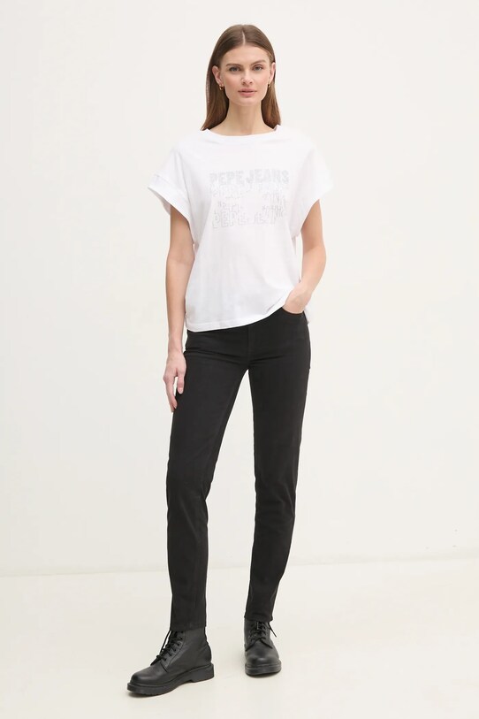 Хлопковая футболка Pepe Jeans LIRA PL505996 белый SS25