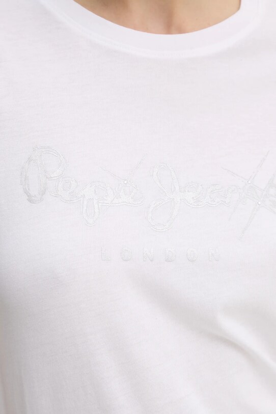 Pepe Jeans tricou din bumbac LETICIA PL505997 alb