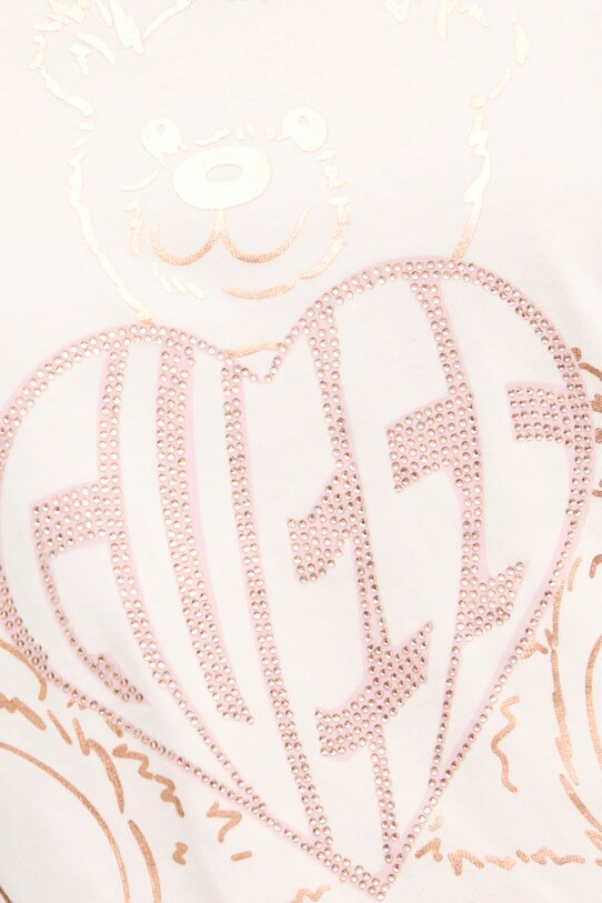 Guess t-shirt bawełniany RHINESTONE V5RI09.I3Z14 różowy