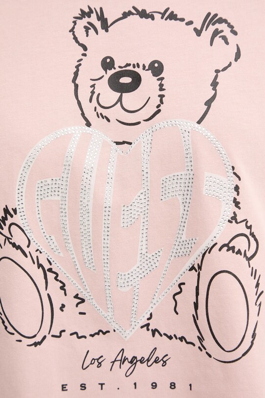 Bavlnené tričko Guess RHINESTONE V5RI09.I3Z14 ružová