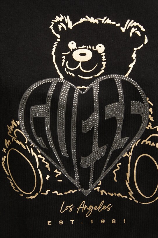 Guess t-shirt bawełniany RHINESTONE V5RI09.I3Z14 czarny