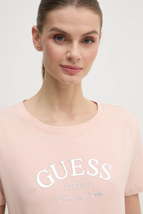 Футболка Guess MARGOT розовый V5RI16.J1314