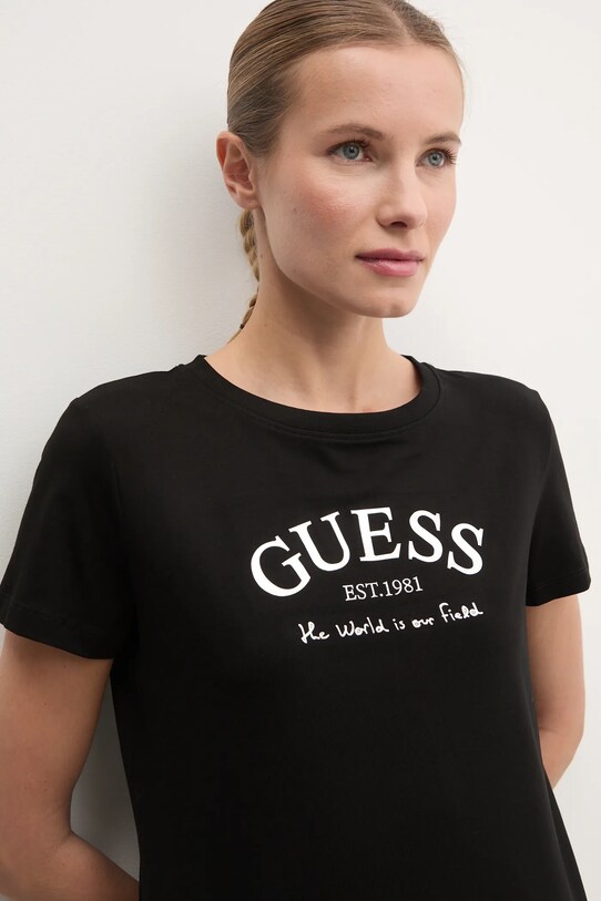 Guess tricou MARGOT negru V5RI16.J1314