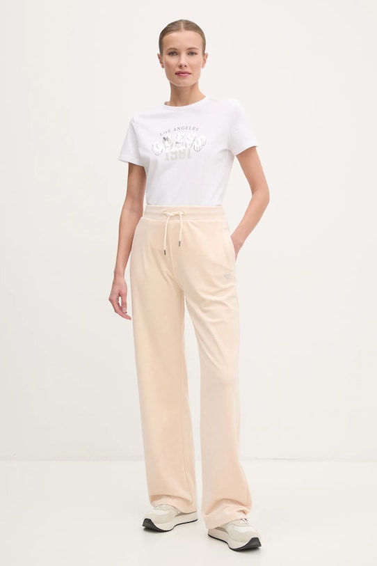 Guess tricou din bumbac MARTINA V5RI06.I3Z14 alb SS25