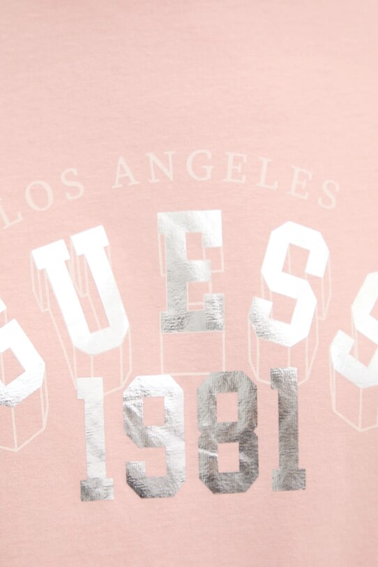 Бавовняна футболка Guess MARTINA V5RI06.I3Z14 рожевий