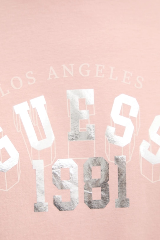 Guess tricou din bumbac MARTINA V5RI06.I3Z14 roz