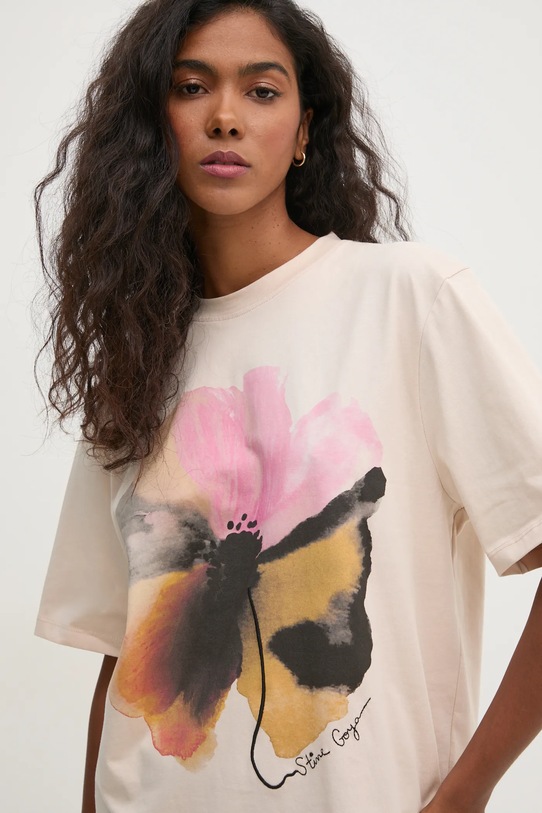 Bavlněné tričko Stine Goya béžová SG.PS25.T009.2243