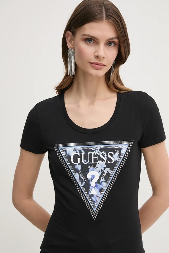 Одяг Футболка Guess W5RI00.J1314 чорний