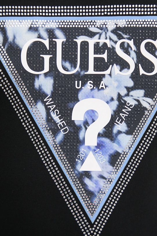 Guess t-shirt fekete W5RI00.J1314