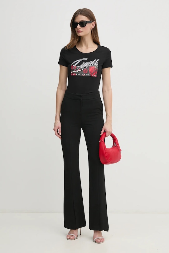 Guess tricou W5RI03.J1314 negru SS25