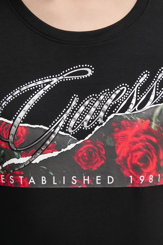 Guess tricou W5RI03.J1314 negru