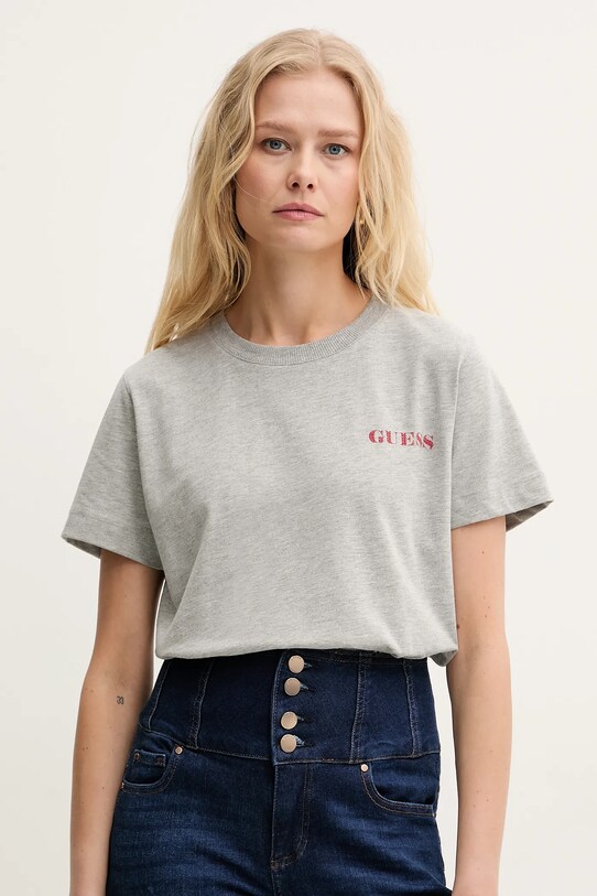 Guess t-shirt sovrastampa grigio W5RI04.I3Z14